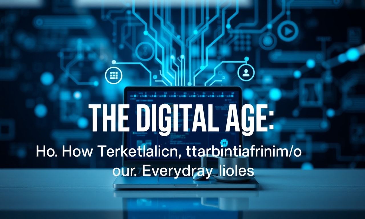 The Digital Age: How Technology is Reshaping Our Daily Lives The Digital Age: How Technology is Transforming Our Everyday Lives