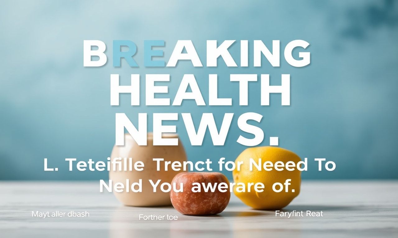 Breaking Health News: The Latest Trends You Need to Know Breaking Health News: The Latest Trends You Need to Be Aware Of