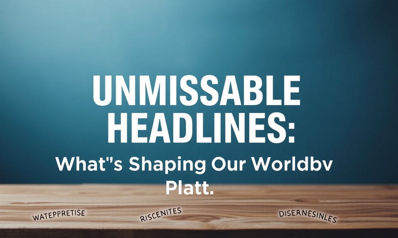 Unmissable Headlines: What’s Shaping Our World Right Now Unmissable Headlines: What's Shaping Our World Right Now