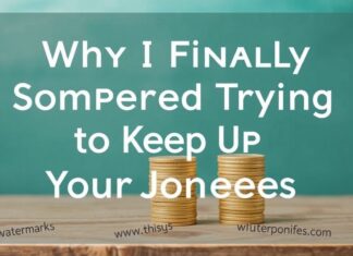 Why I Finally Quit Trying to Keep Up with the Joneses Why I Finally Stopped Trying to Keep Up with the Joneses