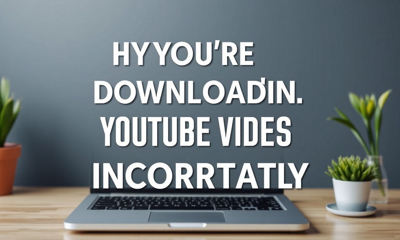 Why You’re Downloading YouTube Videos Wrong Here is the translation of the given text to English: "Why You're Downloading YouTube Videos Incorrectly"